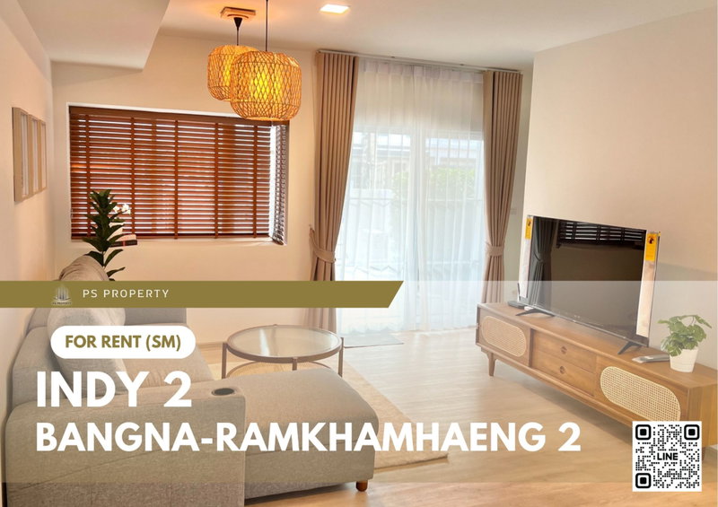 ทาวน์โฮมให้เช่า : ทาวน์เฮ้าส์ให้เช่า ✨ Indy 2 Bangna-Ramkhamhaeng 2 ✨ บ้านทำเลดีพร้อมเข้าอยู่ ใกล้ Mega Bangna พื้นที่กว้าง & Pet Friendly! 🐶🐱