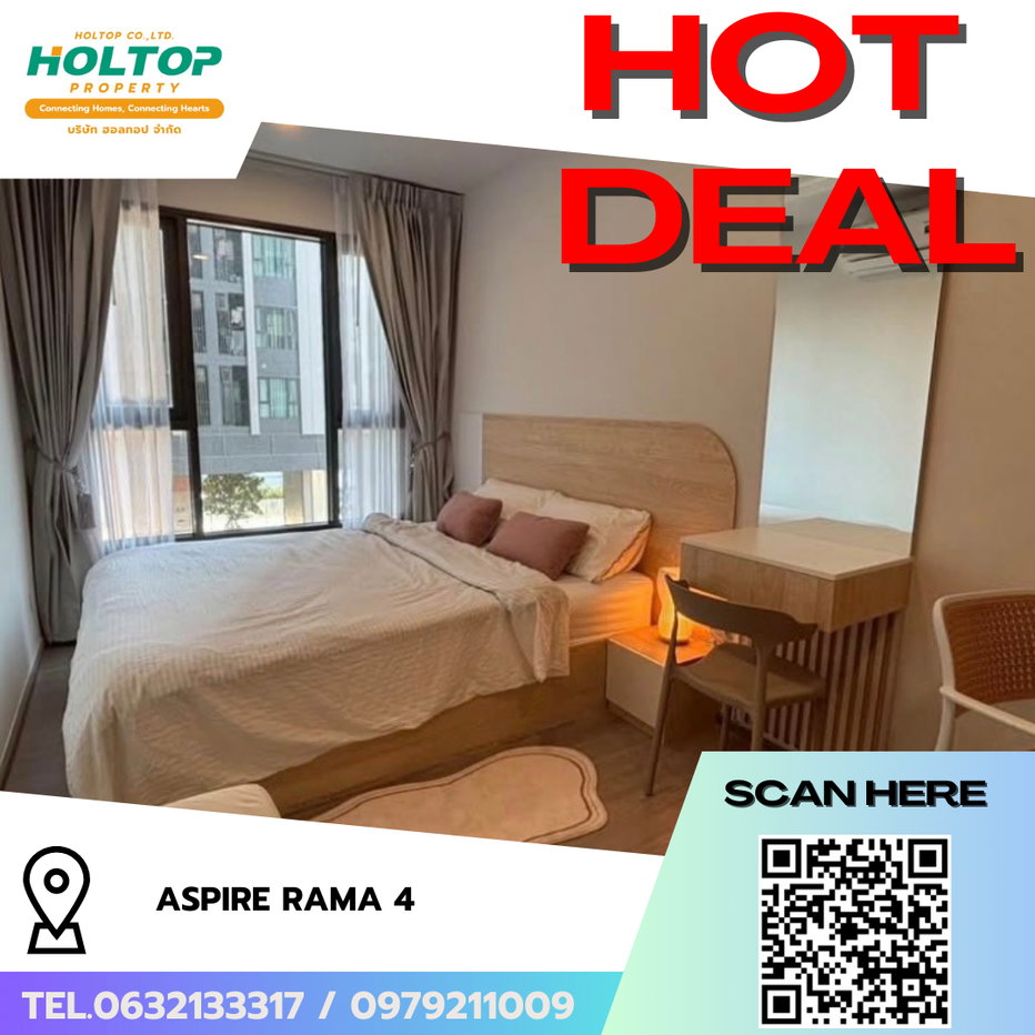 รูป #R8778 🎉 120169 Condo for rent: Aspire Rama 4 - รูปที่ 1/12