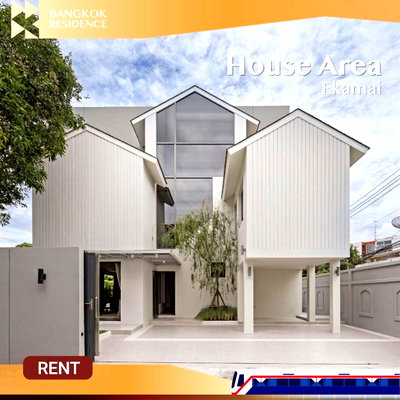 Houses for rent DONKI Mall Thonglor   :  Beautifully Furnished House 🏡 House Area Ekamai, Move-in ready modern design 💖with complete functionality 
