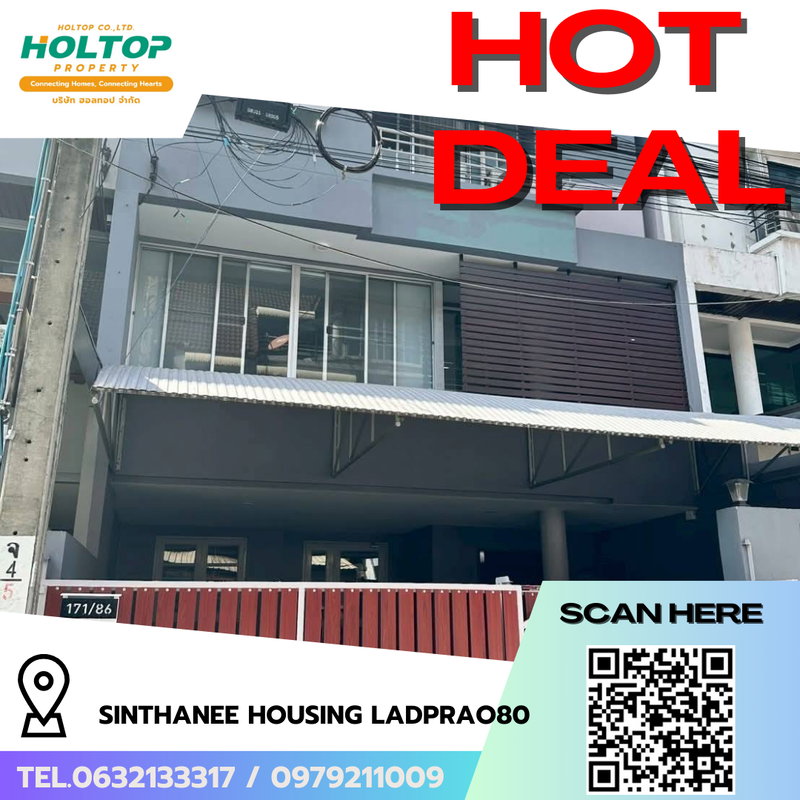 Townhouses for rent : #R8804 🎉 130169 House for Rent Sinthanee Housing Ladprao 80