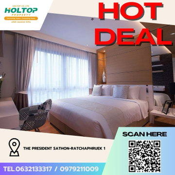 #Z4102💥 130169 🔥Condo for Rent: The President Sathon-Ratchaphruek 1