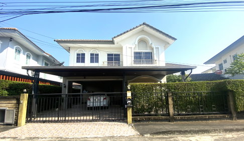 บ้านเดี่ยว พื้นที่กว้าง สภาพนางฟ้า สวยพร้อมอยู่ หมู่บ้าน ภัสสร 19 วัชรพล-วงแหวน พื้นที่ 69.9 ตรว. ต่อเติมหลังคาจอดรถและพื้นที่ครัวด้านหลังให้พร้อม