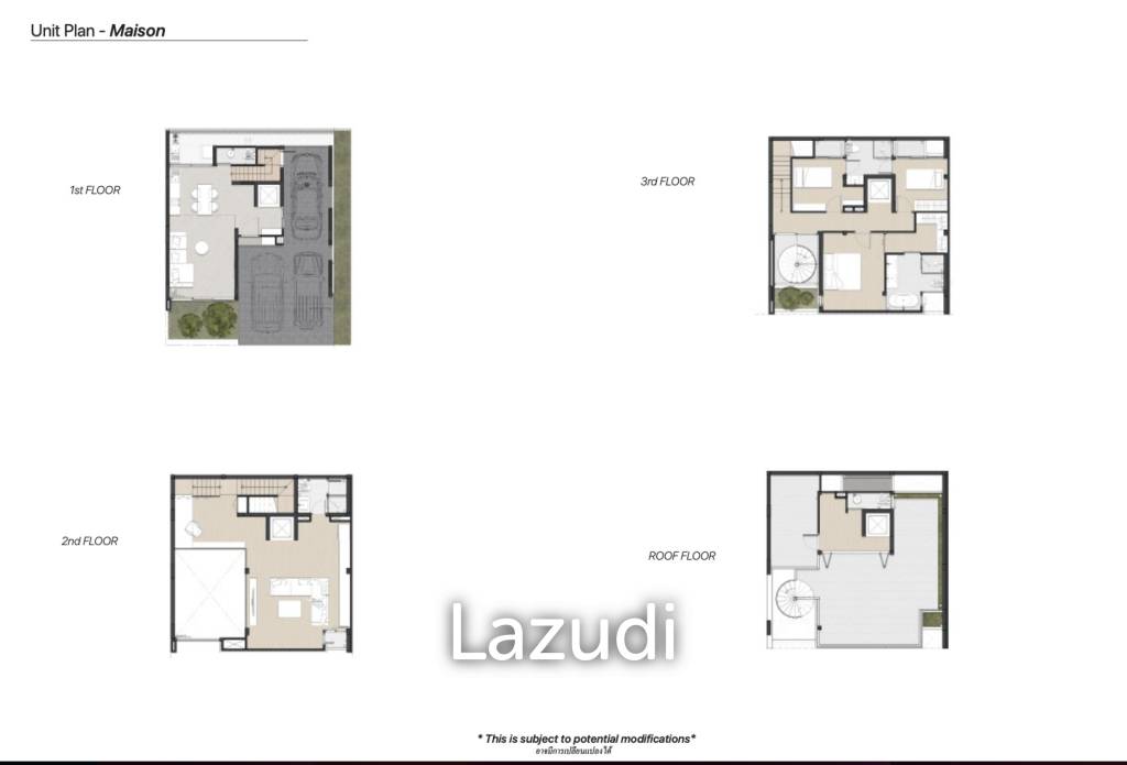 รูป 3 ห้องนอน 4 ห้องน้ำ ทาวน์เฮ้าส์ แคนวาส พระราม9 - รูปที่ 2/40