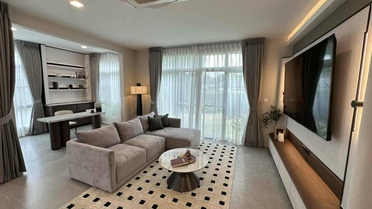 รูป ให้เช่า บ้าน มัณฑนา บางนา วงแหวน บ้านเดี่ยว 2 ชั้น 4 ห้องนอน 152 ตรว 335 ตรม บ้านใหม่ หลังมุม ขนาดใหญ่ที่สุด เฟอร์นิเจอร์ : MJ26R-002 - รูปที่ 2/14
