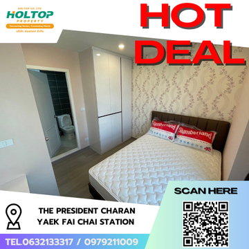#R8891  🎉 180169 ให้เช่าคอนโด The President Charan-Yaek Fai Chai Station