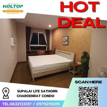 #R8885 🎉 180169 ให้เช่าคอนโด Supalai Lite Sathorn-Charoenrat Condo 