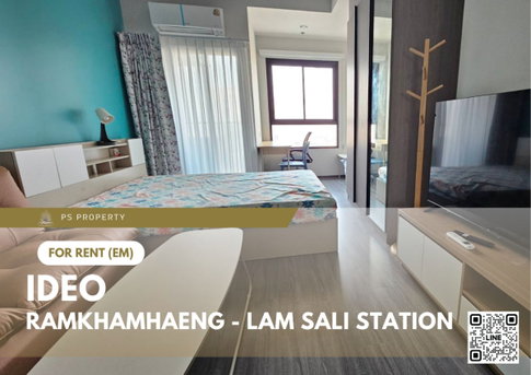 ให้เช่า 📍 Ideo Ramkhamhaeng - Lam Sali Station 📍 เฟอร์นิเจอร์ และ เครื่องใช้ไฟฟ้าครบ ใกล้ MRT แยกลำสาลี