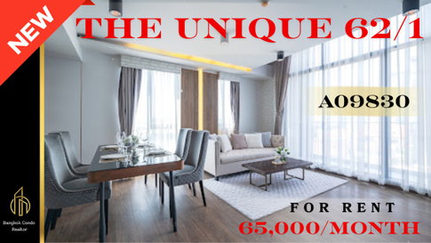 🍀🍀🍀 Exclusive Unit for Rent 🌹🌹 📌 The Unique Sukhumvit 62/1 🌸 (Line: @rent2022) ✨ Ready to move in | Property Code: A09830