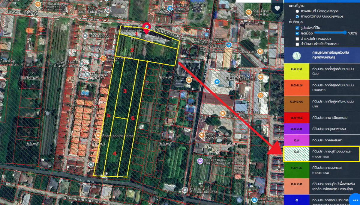 รูป ขายที่ดินแปลงใหญ่ ติดถนนบางระมาด ใกล้ตลาดคลองลัดมะยม  เหมาะพัฒนาโครงการที่อยู่อาศัยและเชิงพาณิชย์ - รูปที่ 11/12