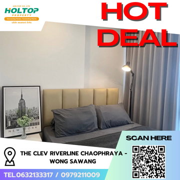 #R8994 🎉 210169 ให้เช่าคอนโด The Clev Riverline Chaophraya - Wong Sawang