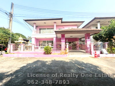 บ้านเดี่ยว วิทยาลัยเทคนิคปทุมธานี : ขายด่วน! บ้านเดี่ยวหลังมุม "ที่ดินใหญ่พิเศษ" 88.6 ตร.ว. หมู่บ้านทรัพย์หมื่นแสน (ปทุมธานี-ลาดหลุมแก้ว) ต่อเติมได้จุใจ