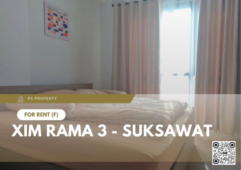 For Rent 📍 Xim Rama 3 - Suksawat 📍 Fully furnished with appliances. Near the MRT Purple Line and Bhumibol Bridge.