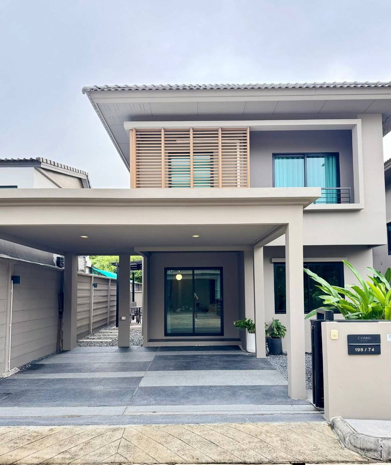 Houses for rent : 💥CP-9528💥 Single house for rent in Como Botanica Bangna Village 👉 Add Line @expertcondo