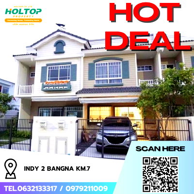 บ้านเดี่ยวให้เช่า : #R9012 🎉 240169 ให้เช่าบ้าน Indy 2 Bangna KM.7