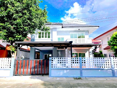 บ้านเดี่ยว ถนนลำลูกกา : บ้านเดี่ยว 2 ชั้นหทัยราษฎร์ใกล้ตลาดมารวย ใกล้ทางด่วนจตุโชติ หมู่บ้านเดอะสวีทการ์เด้น 2