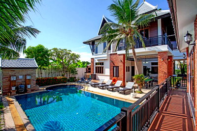 Houses for rent Chonburi : Beverly Thai House Pool Villa Pattaya, Sukhumvit road, Bang Lamung, Chon Buri 5 Beds 5 Baths
