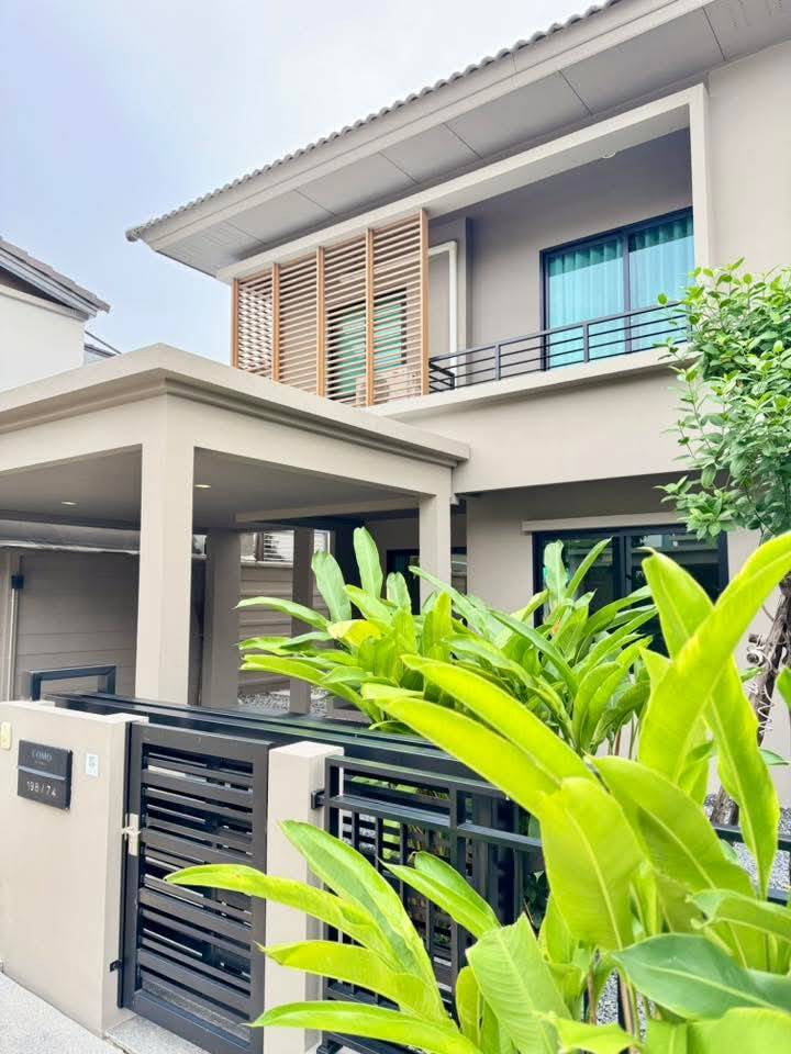 Houses for rent : 💥CP-9528💥 Single house for rent in Como Botanica Bangna Village 👉 Add Line @rentbkk