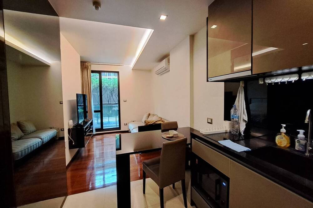 รูป 🔥 สำหรับเช่า !! ห้องไซส์ใหญ่, ทำเลดี!! 🔥 Code C20230205727..........The Address Sukhumvit 61, 1 ห้องนอน, 1 ห้องน้ำ, แต่งครบ, พร้อมเข้าอยู่📣📣 - รูปที่ 4/9
