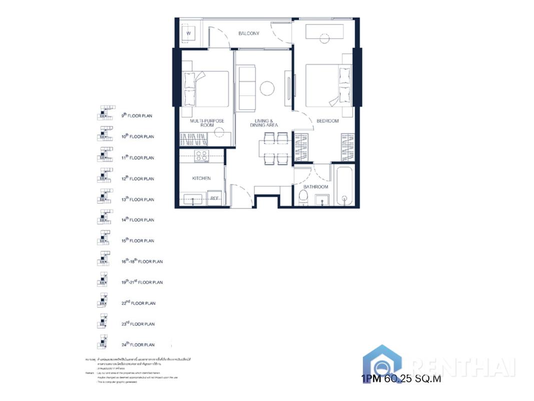 รูป คอนโดสุดหรู 2 ห้องนอน ขายที่ P T Y Residence Sai 1 พัทยา ราคา: 18,410,000 บาท - รูปที่ 5/22