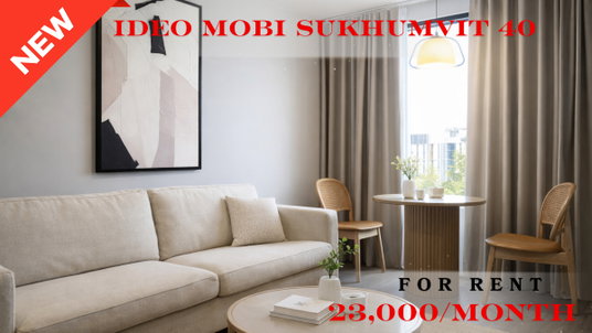รูปภาพ 🍀🍀🍀 Best Deal 🌹🌹For Rent  📌 IDEO Mobi Sukhumvit 40 🌸 (Line: @rent2022) ✨ Ready to Move In | Property Code: A10468