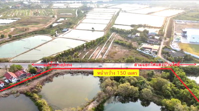 Land for sale TFD Industrial Estate : Land for Sale in Ban Pho District, Chachoengsao Total area: 76-2-49 rai Excellent location, directly adjacent to Main Road No. 3005