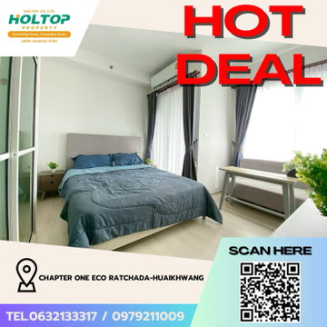 #Z4383💥 280169 🔥 Condo for Rent: Chapter One Eco Ratchada-HuaiKhwang