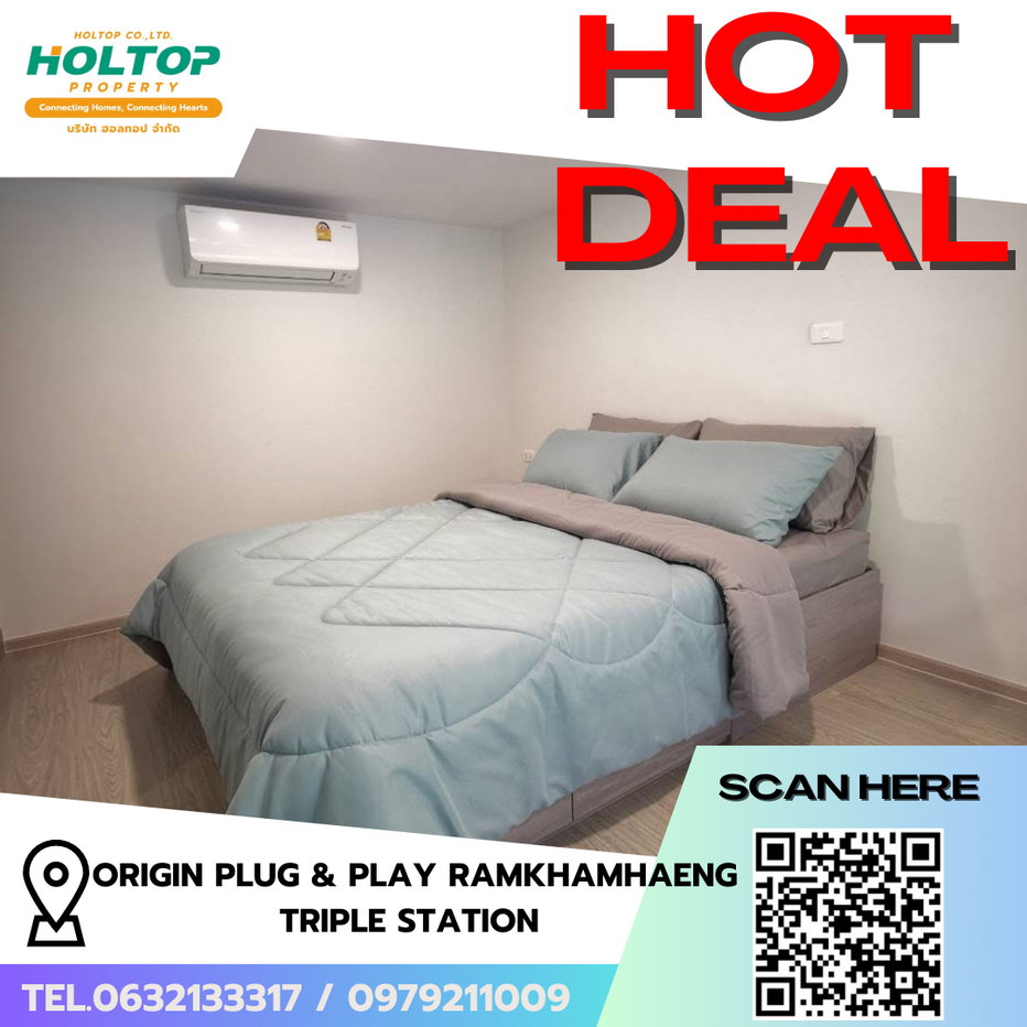 picture #R9148 🎉 030269 Condo for Rent: Origin Plug & Play Ramkhamhaeng Triple Station - 1/11