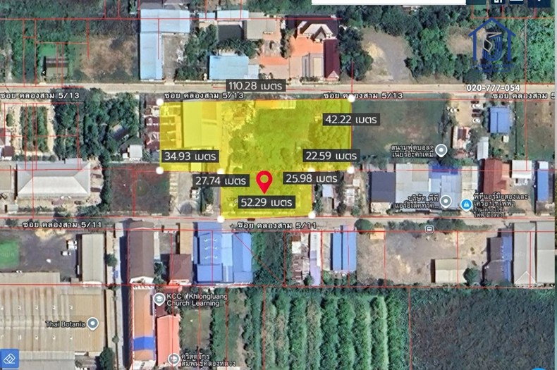 รูป ขายที่ดินถมแล้ว 3-3-37 ไร่ ซอยคลองสาม 5/11 ถนนโยธาธิการคูคต-คลองหลวง ปทุมธานี  - รูปที่ 11/11