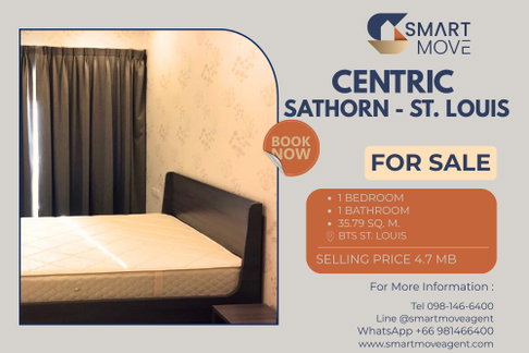 🔥 ขายพร้อมผู้เช่า !!🔥 Code C20221200128..........Centric Sathorn - St. Louis, 1 ห้องนอน, 1 ห้องน้ำ, ชั้นสูง 15++, แต่งครบ, ราคาพิเศษ!!📣📣