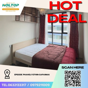 #Z4524💥 080269 🔥 Condo for Rent: Episode Phaholyothin-Sapanmai