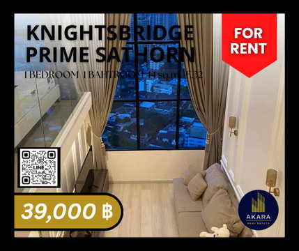 🟨🟨🟦🟦[FOR RENT] Knightsbridge Prime Sathorn CODE: MB102-02AA🟦🟦🟨🟨 Click‼️ Akara Real Estate ✅✅✅ "Fast response, Prompt service, Full support"
