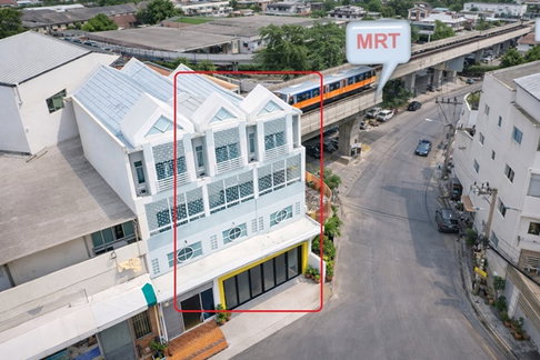 อาคารพาณิชย์ 3 ชั้น 2 คูหาติดกัน รามคำแหง 176-184 MRTเคหะรามคำแหง 200ม. มีนบุรี ให้เช่าโฮมออฟฟิศขนาดใหญ่ อ