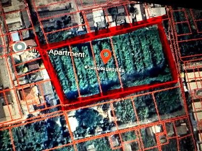 Land for sale : Vacant land for sale on Rama 2 Road, Soi 25, near Bangkok 9 Hospital, Bangmod Hospital, Central Rama 2, Big C, and the expressway.