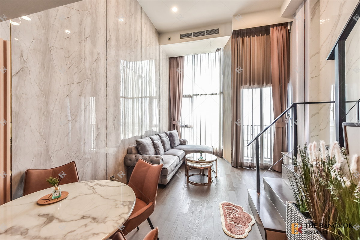 รูป 🌆 Modern Loft-Style 2 ห้องนอน เฟอร์ครบ - Park Origin Ratchathewi🚆 ใกล้ BTS ราชเทวี - รูปที่ 2/16