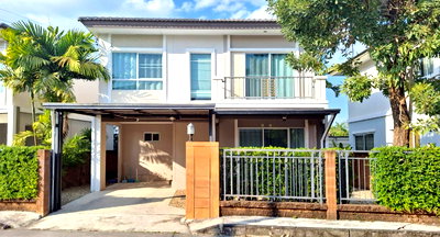 บ้านเดี่ยวให้เช่า : House for rent in Passorn Pride Mahidol - Charoenmuang, Sankamphaeng, Chiang Mai. 🏷️Rent: 22,000 THB/month, 3 bedrooms, 2 bathrooms, fully furnished.