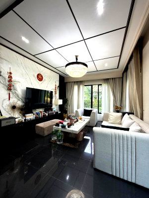 Houses for rent : Single house, Burasiri Phatthanakan, 6 bedrooms, 6 bathrooms, 1 bathtub, 1 Buddha room, 2 living rooms, 4 parking spaces, AMANWANA house style.