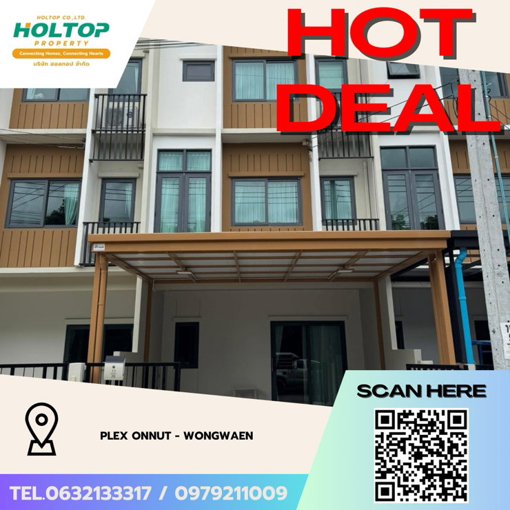 Townhouses for rent : #Z4664💥 170269 🔥House for Rent: PLEX Onnut - Wongwaen