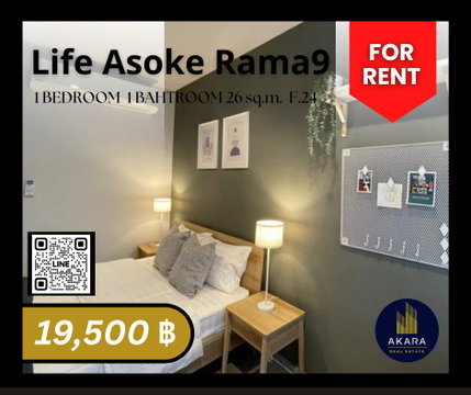 🟨🟨🟦🟦 [ ให้เช่า ] Life Asoke - RAMA9 🟦🟦🟨🟨 คลิ๊ก‼️ Akara Real Estate✅✅✅✅✅ "ตอบไว ทันใจ หลังการขายดีเยี่ยม"