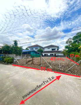 ขายที่ดินสวยถมแล้ว 47 ตร.ว. มบ.เนียมกล่ำ ถ.ประเสริฐมนูกิจ 29 แยก 8 (รามอินทรา 14) ห่าง ถ.รามอินทรา เพียง 3 กม. ห่างรถไฟฟ้าเพียง 10 นาที 