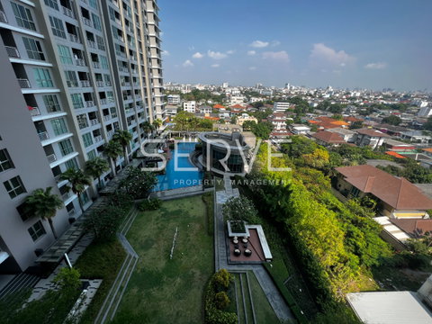 1 Bed Large Room Closed Kitchen High Fl. 10+ Unblock view  Fully furnished Good Location Next to MRT Ratchadaphisek @ Rhythm Ratchada 