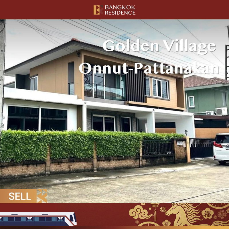 Houses for sale : 🏡Corner Detached House in Golden Village Onnut-Pattanakan Onnut 65 - The Largest Plot in the Project