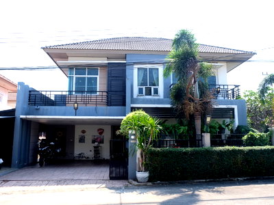 บ้านเดี่ยว วิทยาลัยเทคโนโลยีศรีราชา : ขาย บ้านเดี่ยว แหลมฉบัง (หลังมุม) ใกล้ม.เกษตร  ศรีราชา  ชลบุรี 75.5 ตรว 266  ตร.ม 4 ห้องนอน 3ห้องน้ำ