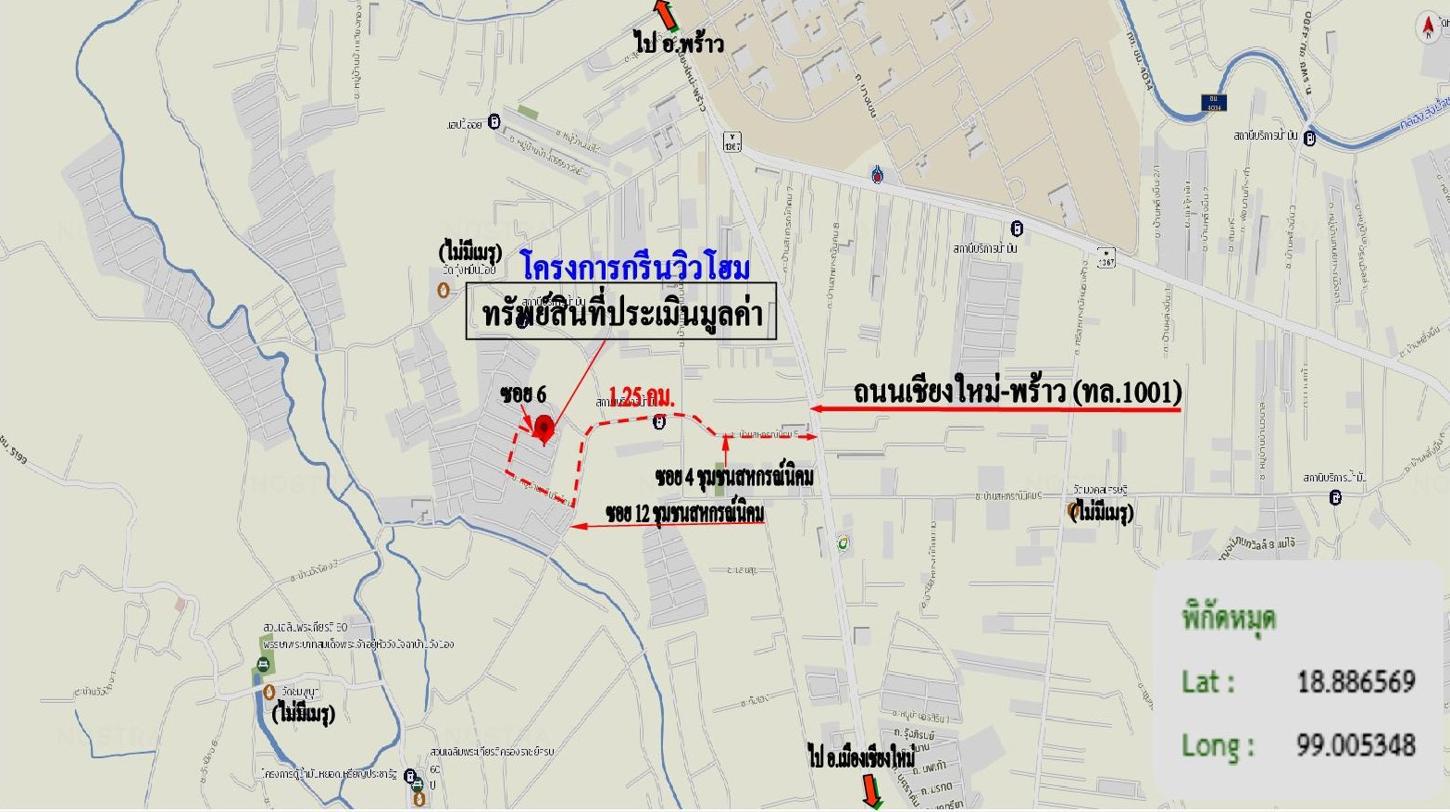 รูป บ้านเดี่ยว 52.5 ตร.วา กรีนวิวโฮม สันทราย เชียงใหม่ 2.3M - รูปที่ 33/33
