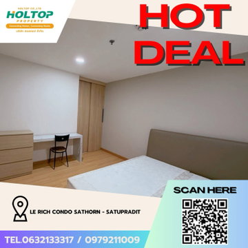 #Z4722💥 200269 🔥ให้เช่าคอนโด Le Rich Condo Sathorn - Satupradit