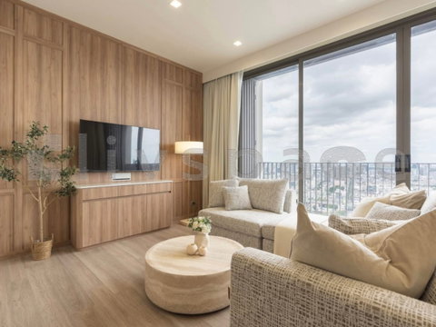 ▚ LG187ツ ให้เช่า: Rhythm Charoenkrung Pavillion 2BR 98ตรม.🏙️✨ ห้องใหญ่แต่ง Muji จัดเต็ม ชั้นสูงวิวโล่ง มีห้องเมด+ห้องน้ำในตัว ตึกใหม่ส่วนกลางอลังการ!