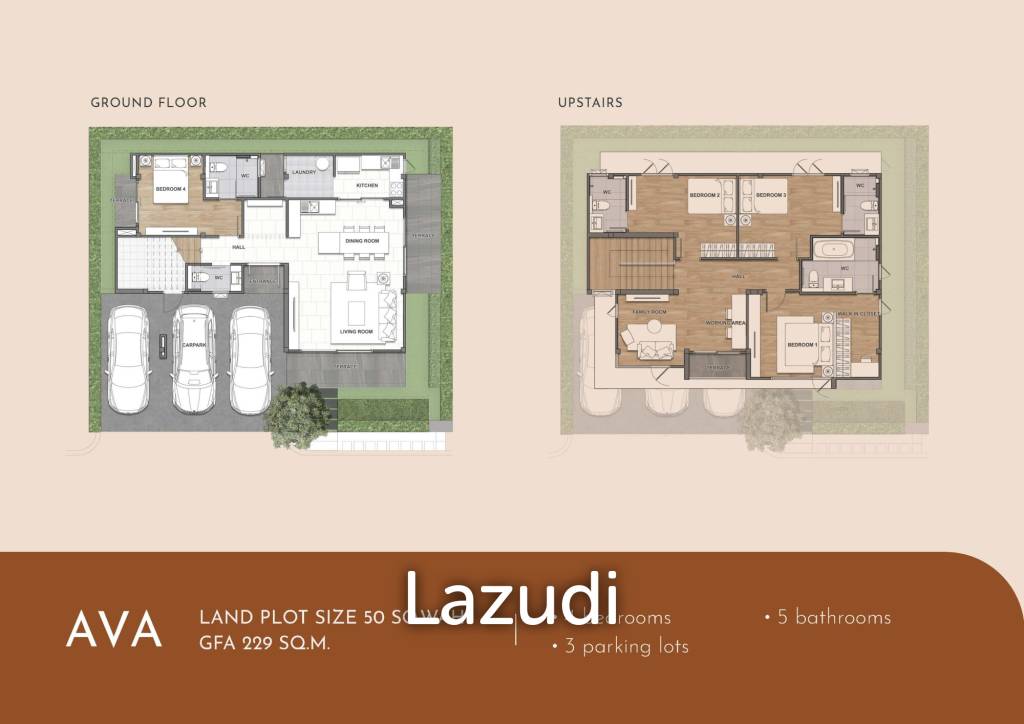 รูป บ้านเดี่ยว 229 ตร.ม. ใกล้บางนา กม.5 บางพลี สมุทรปราการ - รูปที่ 2/6