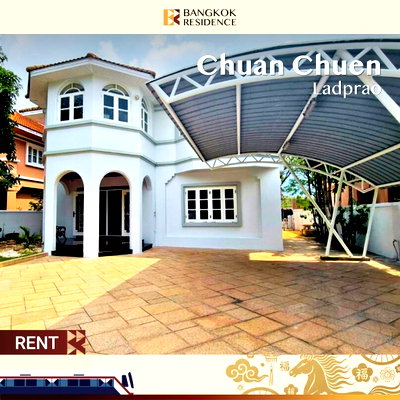 เช่าบ้านเดี่ยว บุญถาวร เกษตรนวมินทร์ : 🎯 ดีลคุ้ม! Chuan Chuen Ladprao 🏡 บ้านเดี่ยวตกแต่งใหม่ พร้อมอยู่ เฟอร์ครบ