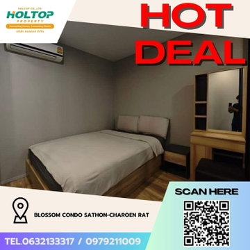 #Z4777💥 270269 🔥ให้เช่าคอนโด Blossom Condo Sathon-Charoen Rat 