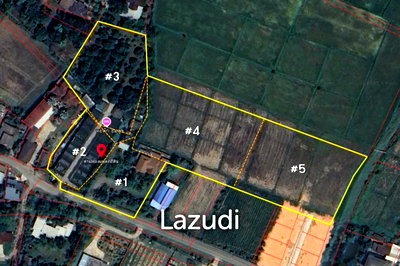 Land for sale Chiag Rai Rajabhat University : 11 Rai with 17 Houses for Rent and 2 Houses near Airport.