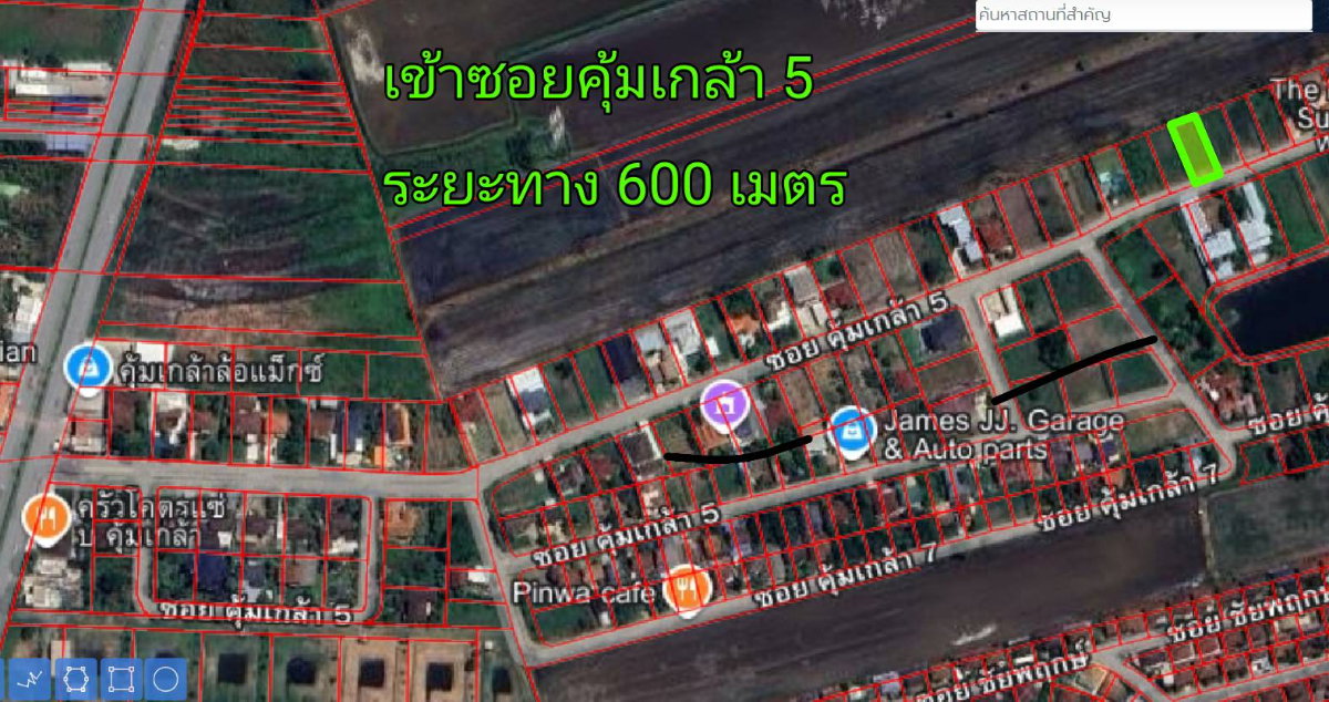 รูป ที่ดินขายถูก 127 ตรว. ถมแล้ว ขายเท่าราคาประเมิน ซ.คุ้มเกล้า 5 จากปากซอย 600 เมตร - รูปที่ 6/7